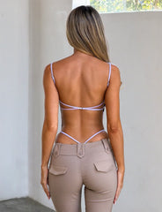 Minerva Bodysuit - Purple Stripe