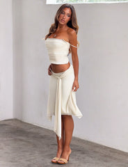 Juna Midi Skirt - Cream