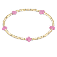 Signature Cross Small 2mm Gold Bracelet