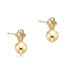 Signature Cross Small Gold Studs - Classic Gold