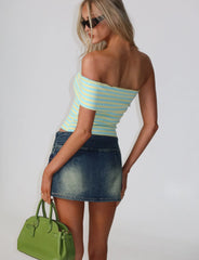 Lisette Top - Yellow Stripe