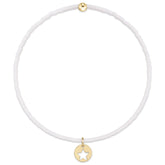 Hope Classic Bracelet - White - Star Small Gold Disc