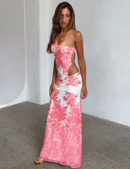 Poppi Maxi Dress - Coral Tapestry