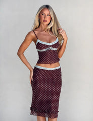 Amara Midi Skirt - Polka Dot