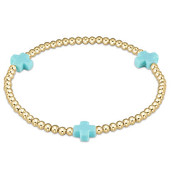 Extends Signature Cross 3mm Gold Bracelet