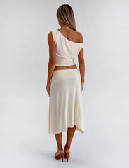 Alyssa Hi Lo Skirt - Cream