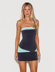 Eos Mini Dress - Midnight And Aqua