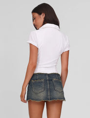 Valerie Short Sleeve Shirt - White
