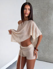 Fern Crochet Short - Champagne