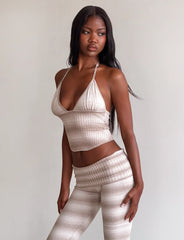 Marissa Knit Cami - Taupe Ombre Stripe