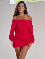 Janine Mini Dress - Red