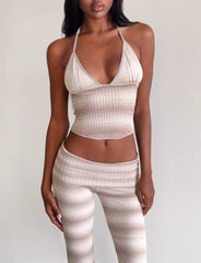 Marissa Knit Cami - Taupe Ombre Stripe