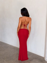 Evanna Maxi Dress - Red