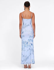 Julianna Dress - Blue : Floral : Ceramic Floral