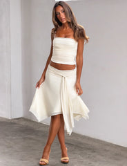 Juna Midi Skirt - Cream
