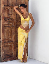 Theo Skirt - Lemon Butterfly Paisley