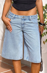 Peggy Light Wash Denim Shorts - PRE ORDER