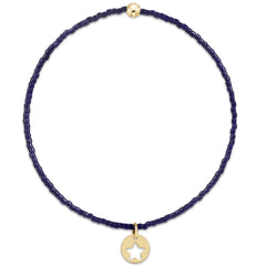 Hope Classic Bracelet - Navy - Star Small Gold Disc