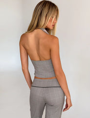Teresia Top - Grey Check