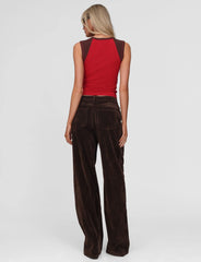 Camellia Pant - Chocolate Suede