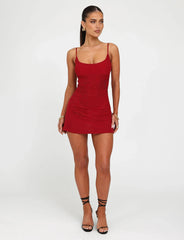 Octavia Dress - Red : Cherry Red