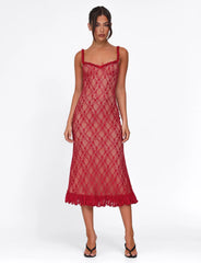 Deja Dress - Red : Berry Red