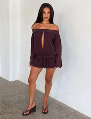 Tessie Playsuit - Brown