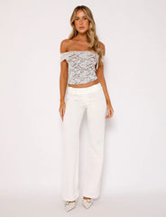 Kittie Twill Pant - White