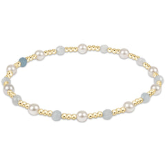 Pearl Sincerity 4mm Gem Bracelet - Aquamarine
