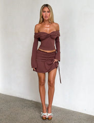 Denali Mini Skirt - Chocolate