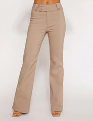 Kittie High Rise Pant - Beige : Tan