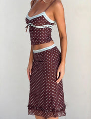 Amara Midi Skirt - Polka Dot