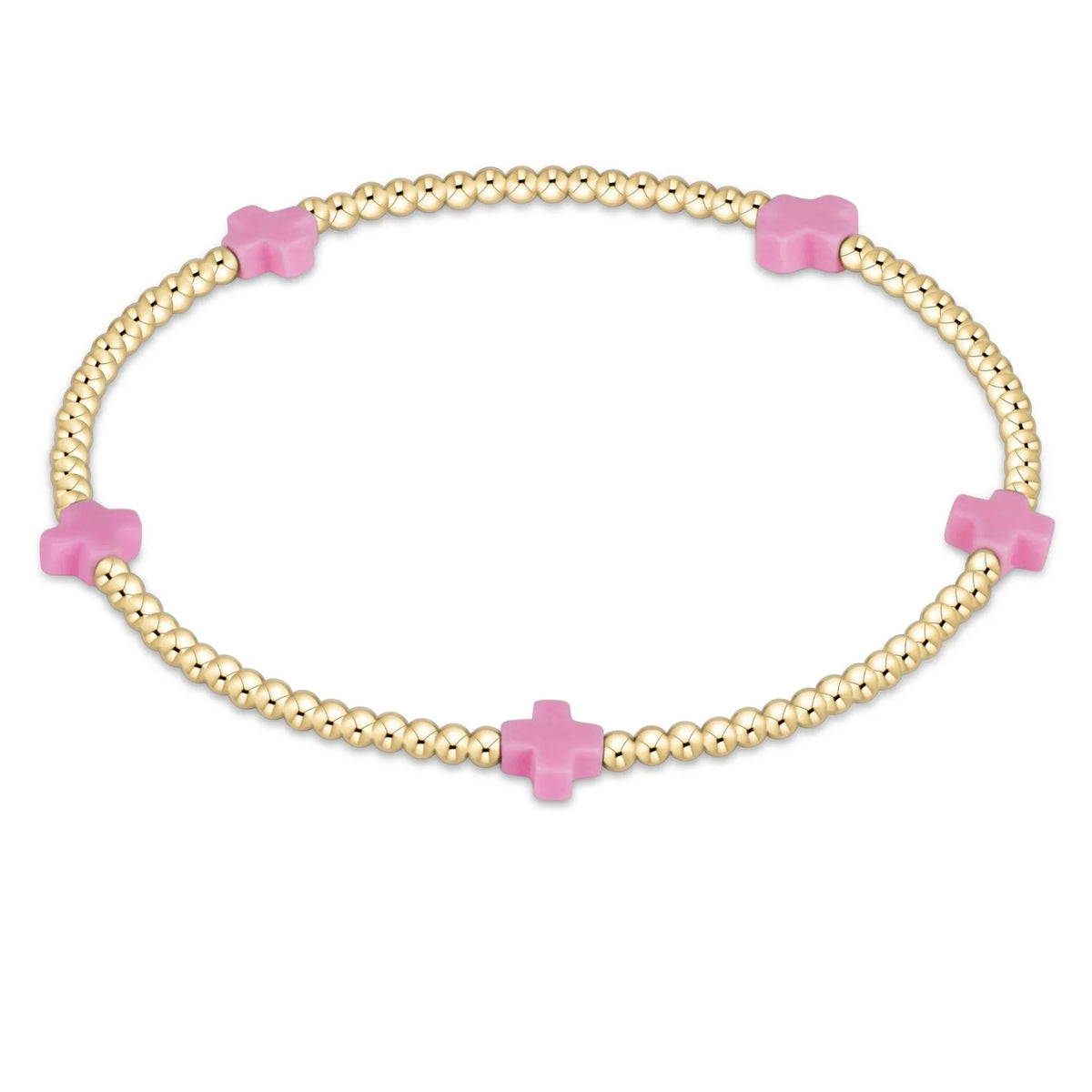 egirl Signature Cross Small 2mm Gold Bracelet