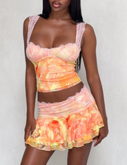 Dune Mesh Skirt - Creamsicle