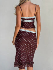 Amara Midi Skirt - Polka Dot