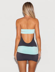 Eos Mini Dress - Midnight And Aqua