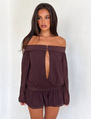Tessie Playsuit - Brown