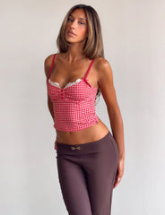 Emmaline Bustier - Red Gingham