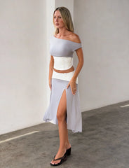 Alyssa Hi Lo Skirt - Grey