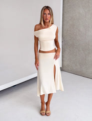 Alyssa Hi Lo Skirt - Cream