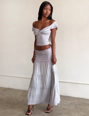 Denali Maxi Skirt - Dove Grey