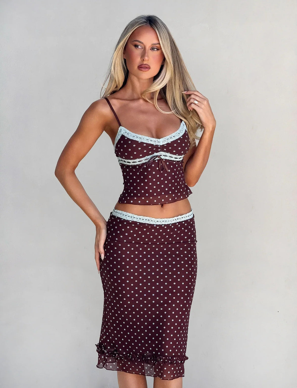 Amara Midi Skirt - Polka Dot