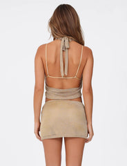 Octavia Mini Skirt - Gold