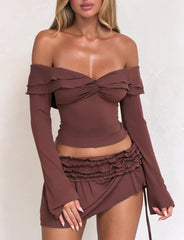 Denali Mini Skirt - Chocolate