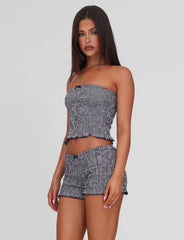 Erynn Shorts - Navy Gingham