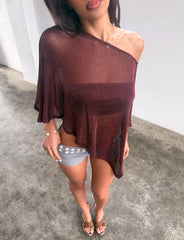 Rafaela Poncho Top - Chocolate