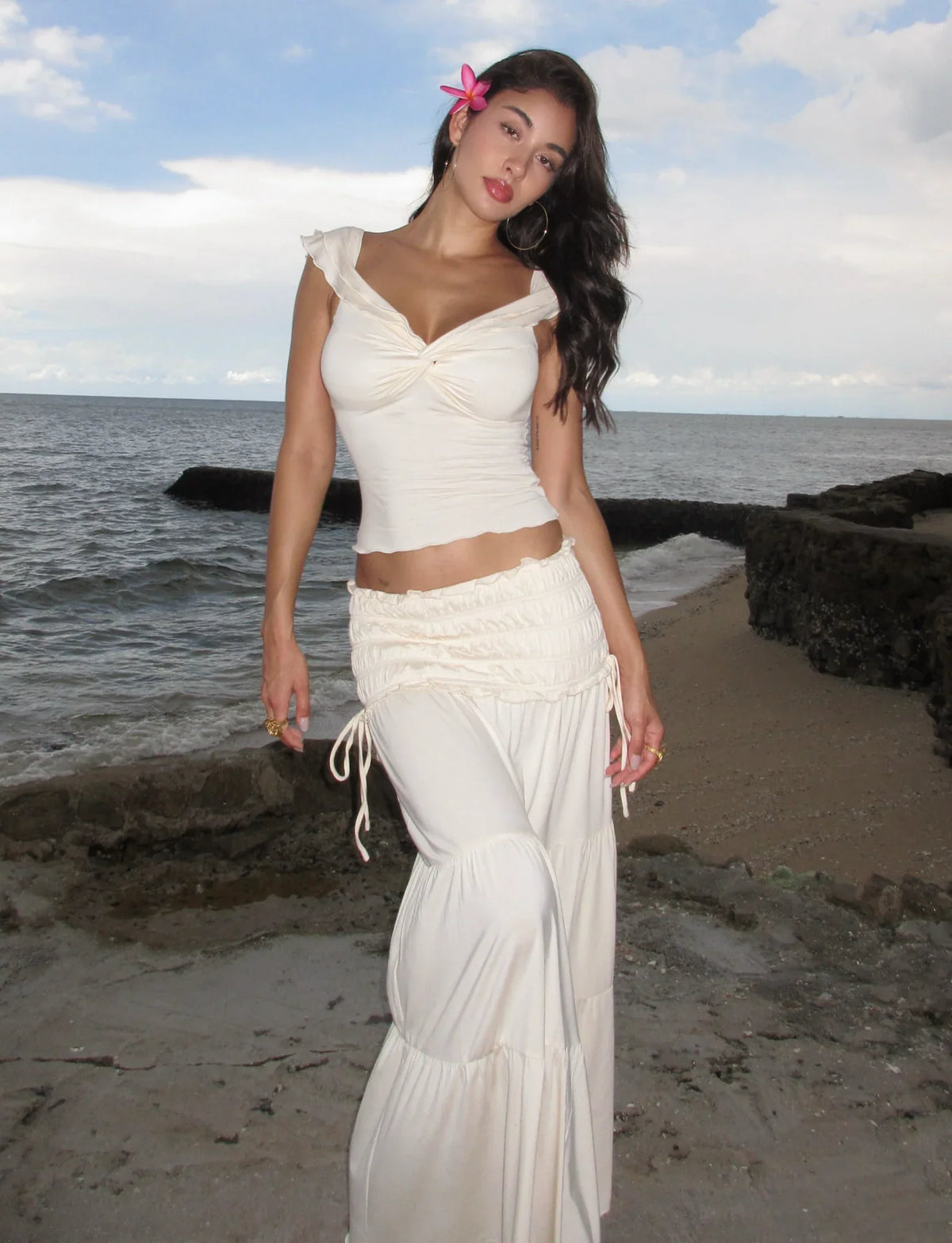 Denali Maxi Skirt - Neutral : Bone