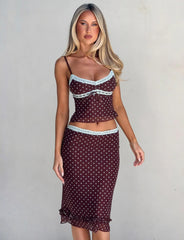 Amara Midi Skirt - Polka Dot