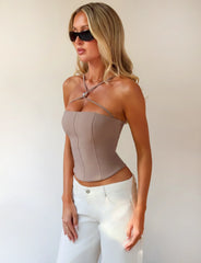 Tamora Corset Top - Taupe