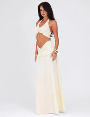 Katya Maxi Skirt - White : Cream